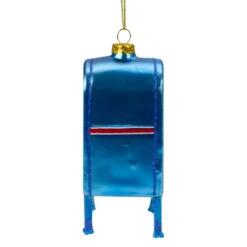 Northlight 4.5" Shiny Blue "Express Mail" USPS Mailbox Glass Christmas Ornament -Ornaments Store ups 2020 3 69858.1659562050