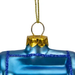 Northlight 4.5" Shiny Blue "Express Mail" USPS Mailbox Glass Christmas Ornament -Ornaments Store ups 2020 4 50964.1664639667