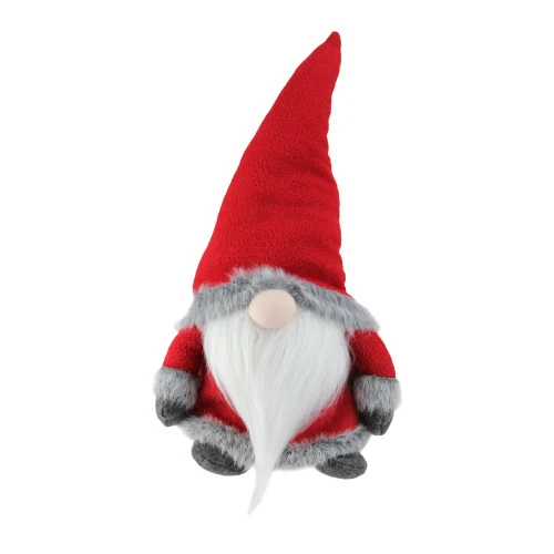 Northlight 18" Red Sitting Santa Christmas Gnome With Gray Faux Fur Trim 3 Northlight 18" Red Sitting Santa Christmas Gnome With Gray Faux Fur Trim