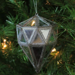 Northlight 5.5" Gray And Clear Mirrored Geometric Drop Christmas Ornament -Ornaments Store v78qnbqenhlbtdknuruwu5cdtznox2q3 20581.1588370999