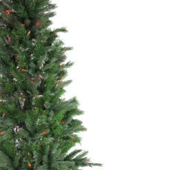 9.5' Pre-Lit Slim Vermont Fir Artificial Christmas Tree - Multicolor Dura Lit Lights -Ornaments Store vickerman c102087 2 65026.1588397841