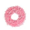 Pre-Lit Pink Ashley Spruce Christmas Wreath - 72-Inch, Clear And Pink Lights