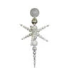 White And Silver Radical 3-Finish Shatterproof Christmas Snowflake Finial Ornament 76"