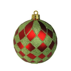 4ct Red And Lime Green Shatterproof 2-Finish Christmas Ball Ornaments 4.75" (120mm)