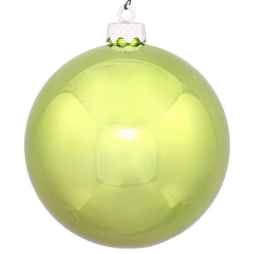 Shiny Lime Green Shatterproof Christmas Ball Ornament 8" (200mm) 4 Shiny Lime Green Shatterproof Christmas Ball Ornament 8" (200mm) - Image 2