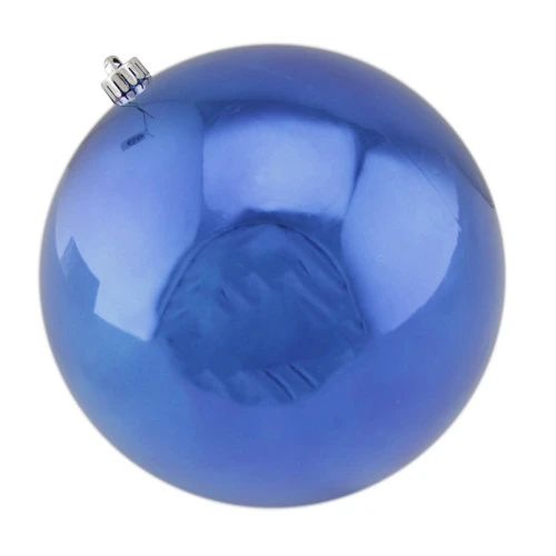 Vickerman Shiny Blue Shatterproof Christmas Ball Ornament 10" (250mm) 4 Vickerman Shiny Blue Shatterproof Christmas Ball Ornament 10" (250mm) - Image 2