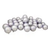 Vickerman 32ct Silver Shatterproof Matte Christmas Ball Ornaments 3.25" (80mm)