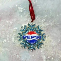 Northlight 3.5" Silver And Blue Pepsi Logo Snowflake Christmas Ornament -Ornaments Store vrqzeschafmsmjnbpqrkfvht75vbieai 94660.1588355353