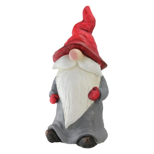Northlight 16” Gray And Red Decorative Christmas Gnome Figurine 3 Northlight 16” Gray And Red Decorative Christmas Gnome Figurine