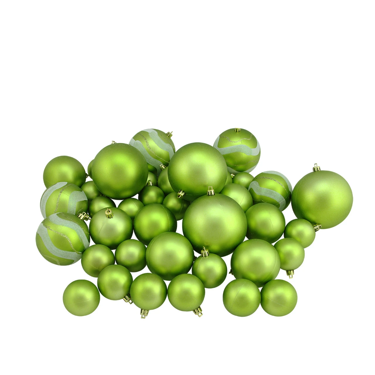 Northlight 39ct Kiwi Green Shatterproof 2-Finish Christmas Ball Ornaments 4" (100mm) 3 Northlight 39ct Kiwi Green Shatterproof 2-Finish Christmas Ball Ornaments 4" (100mm)