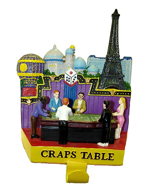7.25" Casino Gambling Craps Table Christmas Stocking Holder 4 7.25" Casino Gambling Craps Table Christmas Stocking Holder - Image 2