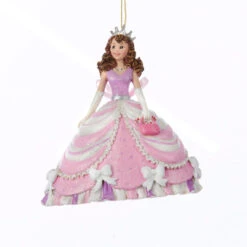 Kurt Adler 4.25" Pink And White Princess Christmas Ornament