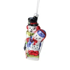 Northlight 4.5" White And Red Cheerful Sledding Snowmen Couple Glass Christmas Ornament -Ornaments Store yea0ectf5z6v9fphshpwq7ifssp8mcxz 10089.1588344897