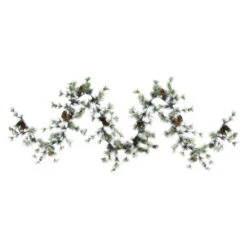 9.5' Frosted Pine With Pine Cones Artificial Christmas Garland - Unlit