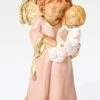 Roman 3" Pink And White Angel Girl With Child Christmas Ornament