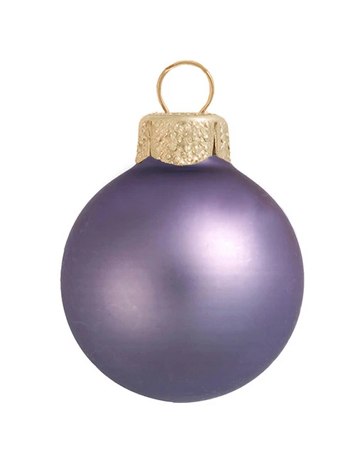 28ct Lilac Purple Glass Matte Finish Christmas Ball Ornaments 2" (50mm) 3 28ct Lilac Purple Glass Matte Finish Christmas Ball Ornaments 2" (50mm)