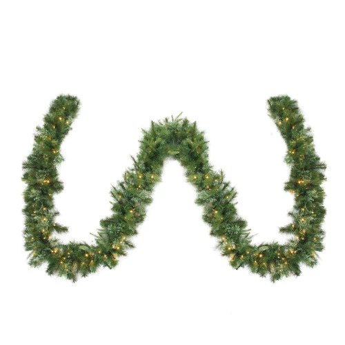Northlight 50' X 14" LED Lighted Ashcroft Cashmere Pine Commercial Christmas Garland - Clear Lights 3 Northlight 50' X 14" LED Lighted Ashcroft Cashmere Pine Commercial Christmas Garland - Clear Lights