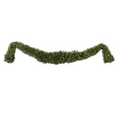 9' X 15" Pre-Lit Grand Teton Artificial Christmas Garland - Clear LED Lights